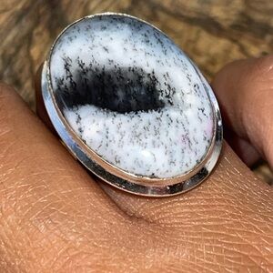 Dendritic Agate Ring Size 8